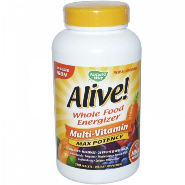Whole Food Energizer Multi-Vitamin от Nature's Way, Alive!