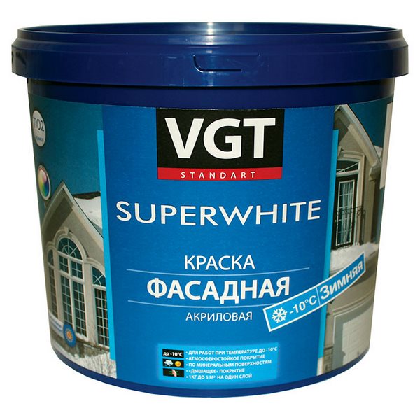 Краска акриловая VGT ВДАК 1180 SUPERWHITE